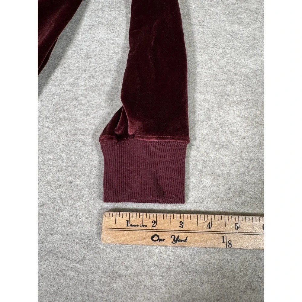 True Religion Hoodie Mens Medium Red Velvet Full Zip World Tour Back Graphic